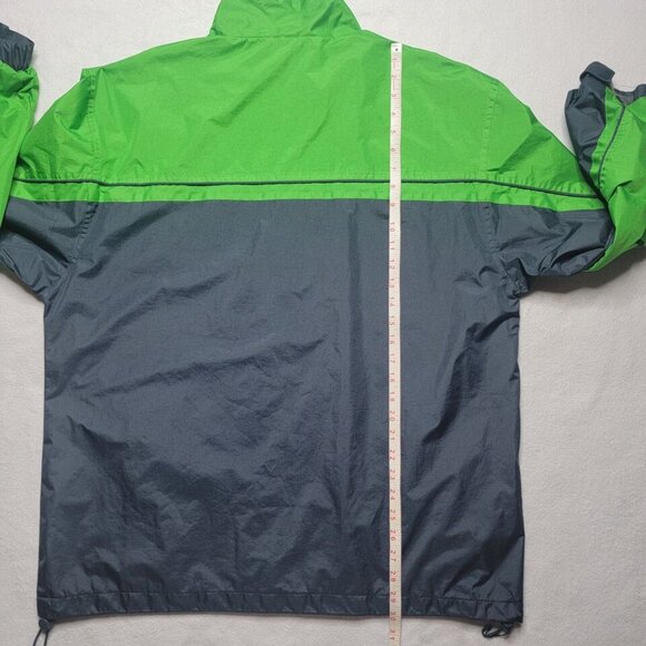 Vintage i5 Apparel Windbreaker Jacket Men's Size Large Blue Green Full Zip Retro - Picture 7 of 9